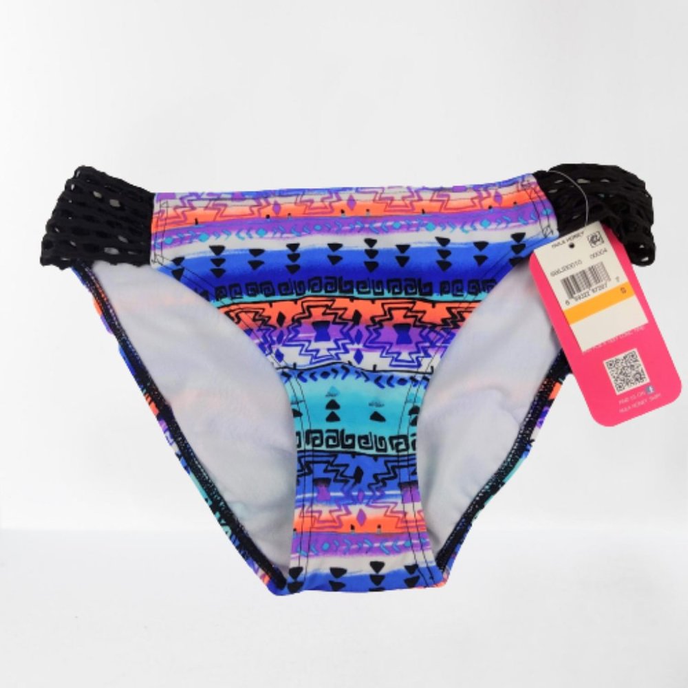 Hula Honey Crochet Side Tab Multi Hipster Bikini